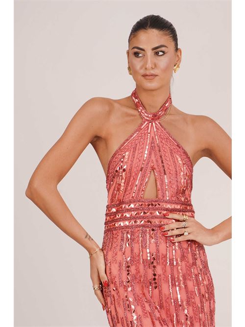 Abito con applicazioni gioiello Allure Evening | AA744BLUSH